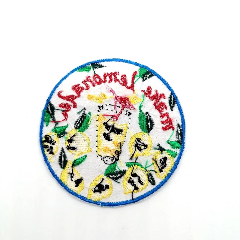 Funny Lemon fruit patch embroidered for clothing