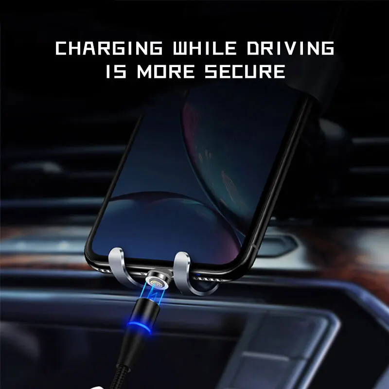 Multifunction usb cable manufacturers machine 3a type c fast charging nylon braided 3 in 1 phone usb charger magnetic data cable