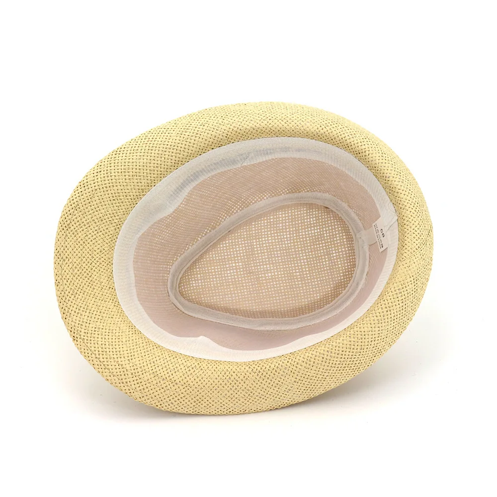 2024 spring new arrive Wholesale custom logo adult paper large straw panama fedora hat