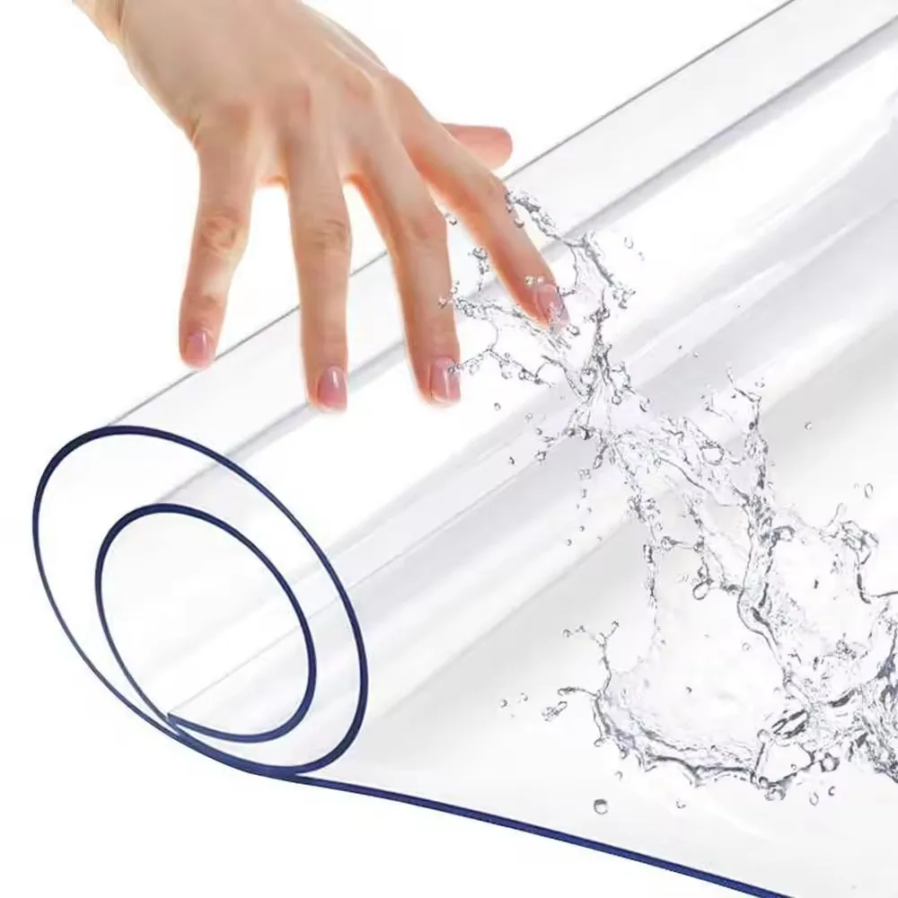 24X36 Inch Clear Plastic Table Cover Protector Pad Transparent Plastic Tablecloth Vinyl Table Pad Office Writing Desk Pad