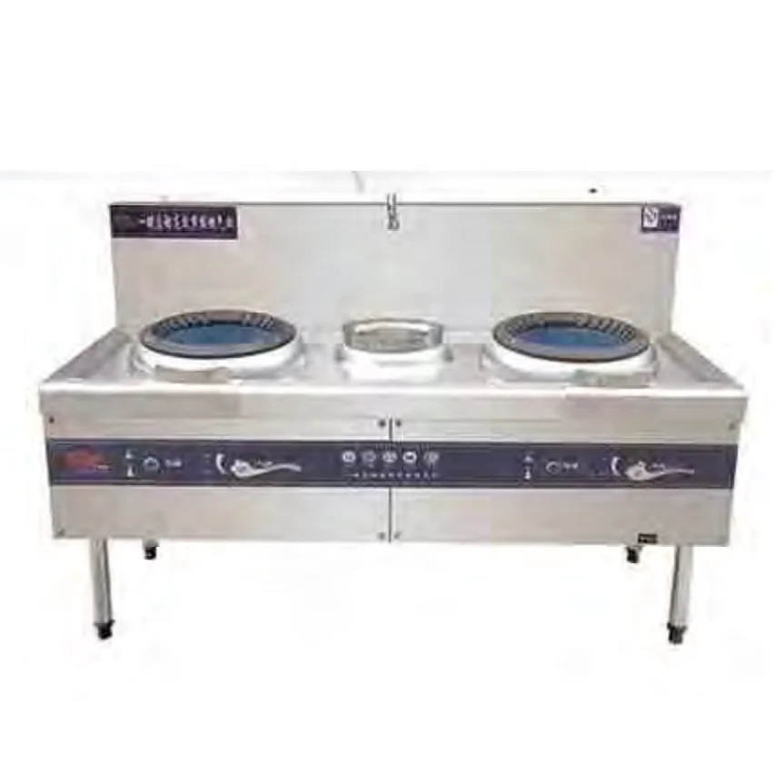 Commerce chinese Restaurant kitchen Stainless Steel Cooking Gas Stove Single Wok Range