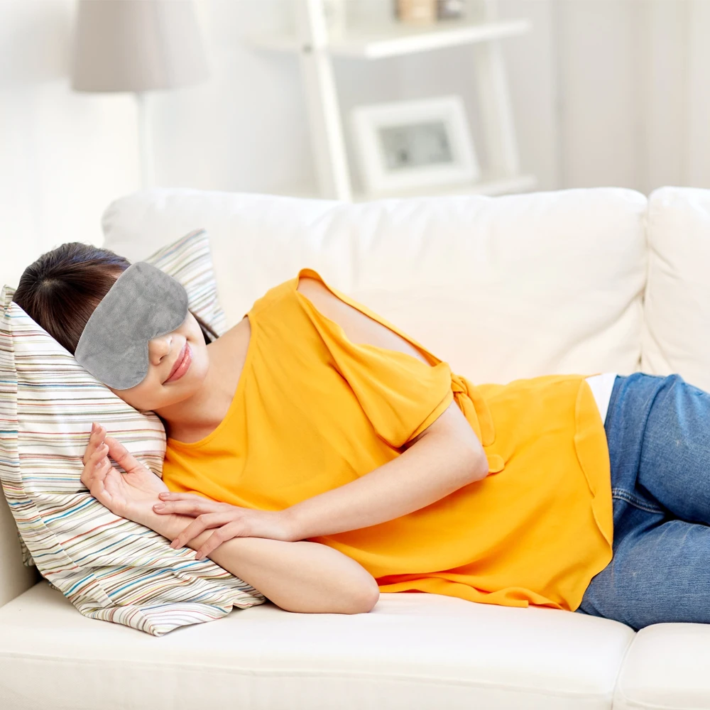World-bio Lavender Sleeping Eye Mask Light Weight Suede Eye Mask Home and Travel Adjustable Eye Mask