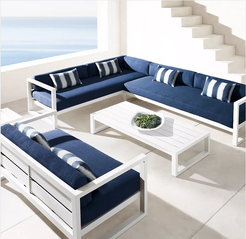 Green hot sale outdoor garden aluminum metal french country coffee table