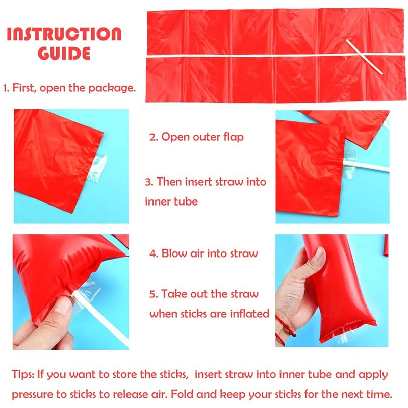 
Wholesale Inflatable Cheering Thunder Sticks Pvc For Parties And Sports Games 