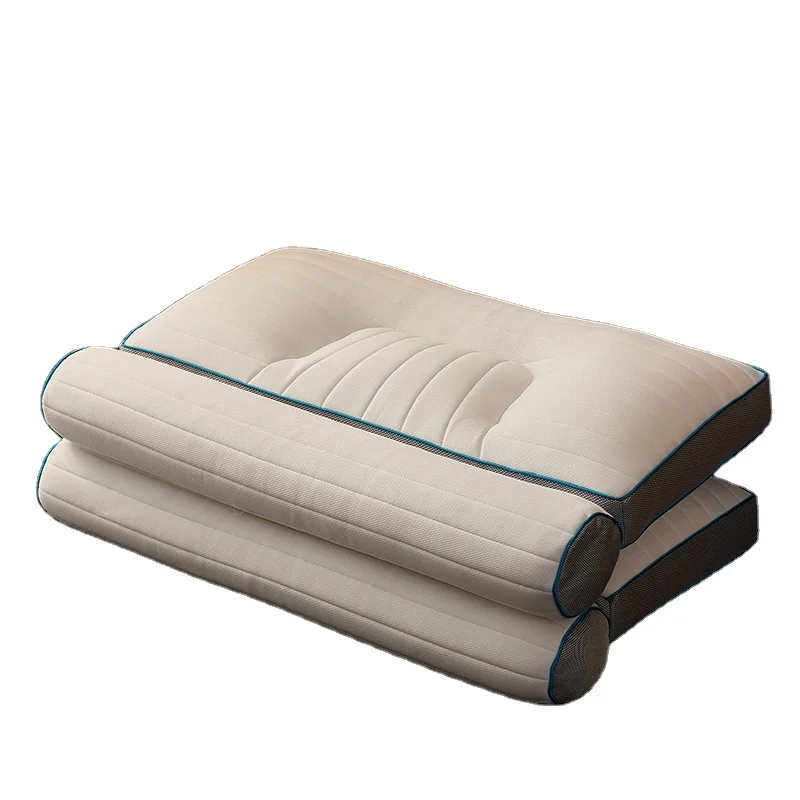Ergonomically protected cervical spine knitted cotton breathable buckwheat cassia bed pillow
