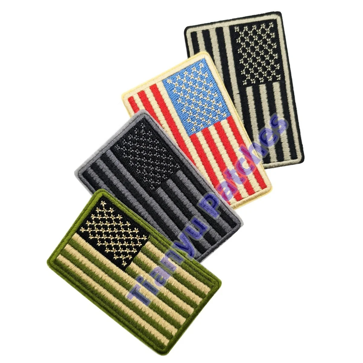 American Country Flag Patches Embroidered Mighty Backpack Armband Badges USA Tactical Eaulettes Wappens Iron on Trucker Hat