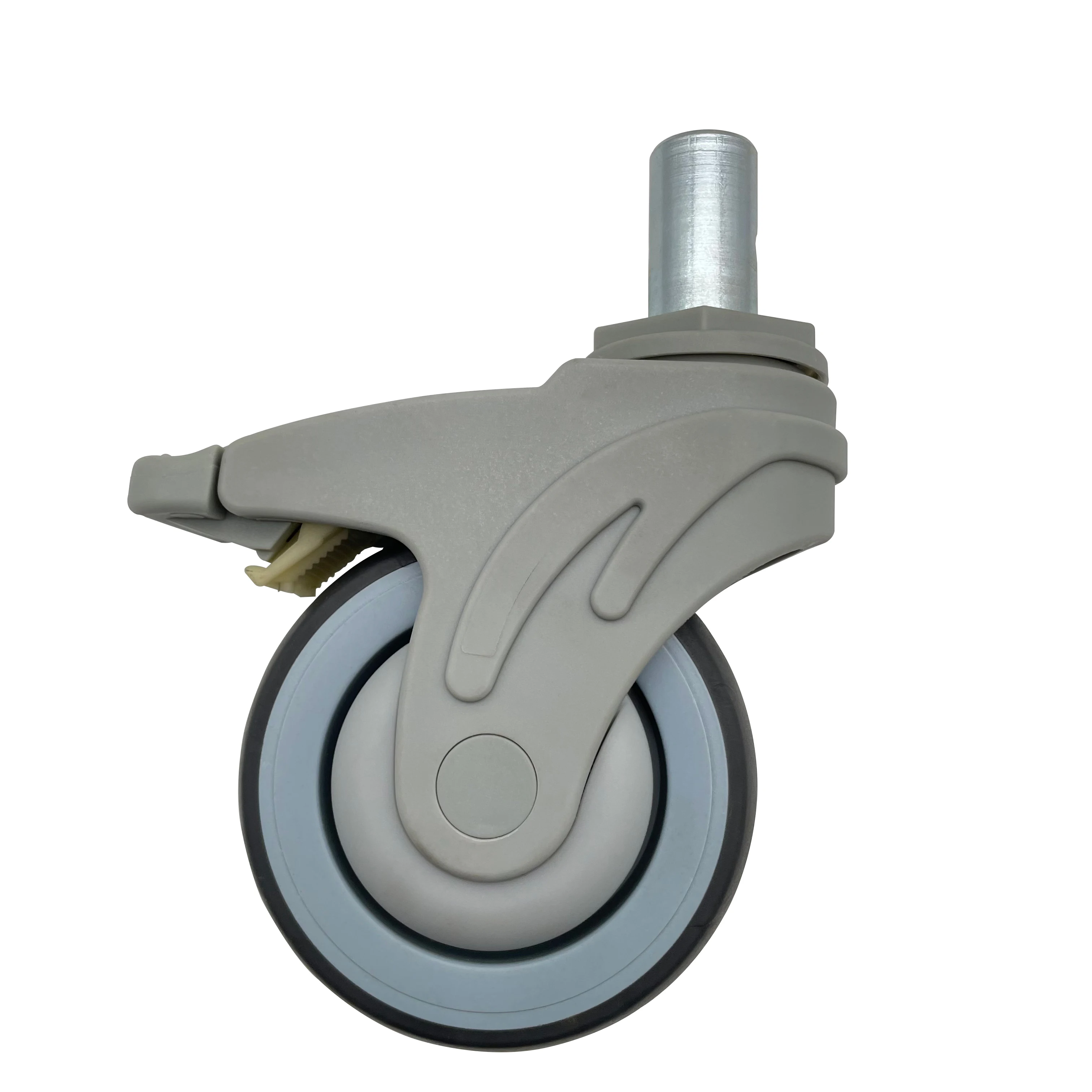 TPR Castor Wheel Double Top Plate Swivel Caster High Quality Factory Price 4 Inch Medical Caster Wheel