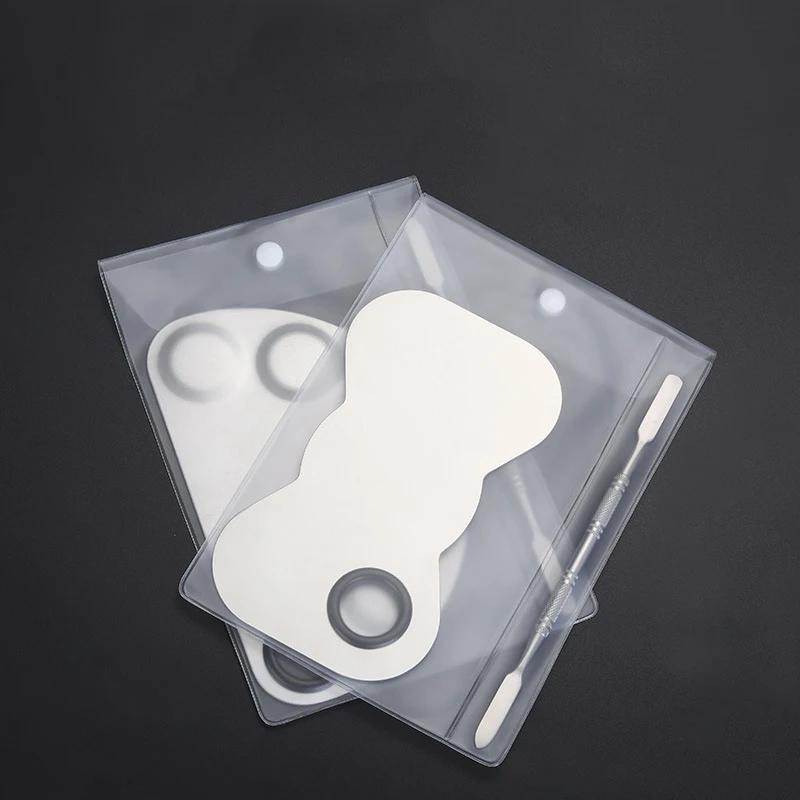 
Private Label Stainless Steel Cosmetic Tools Metal Color Painting Makeup Mixing Palette 