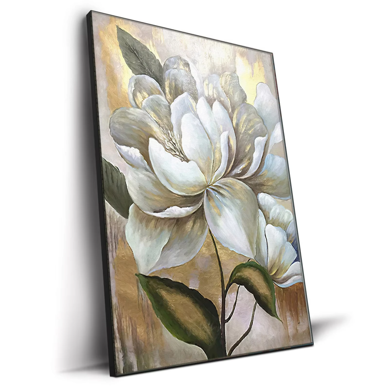 Flower picture for wall custom print canvas art painting pink peony floral bloom
