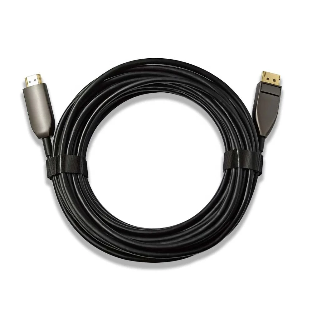  Новейший дизайн активный оптоволоконный кабель DP в HDMI 20 м поддержка 4K @ 60Hz AUX/HPD/HDCP2.1 скорость передачи 21 6