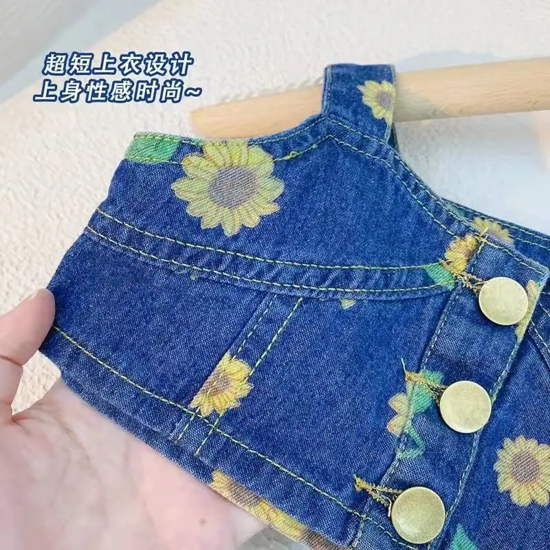 girl  jean skirt suits