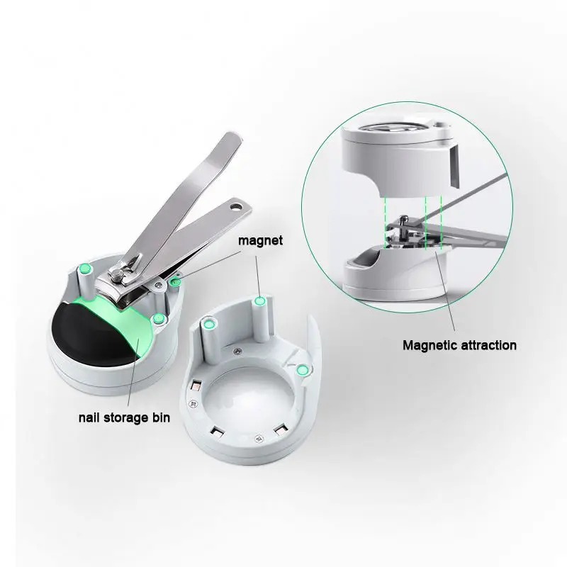 Stainless Steel Fingernail Magnifier Scissors Toenails Clippers for Elderly,Nail Clippers with Magnifying Glass