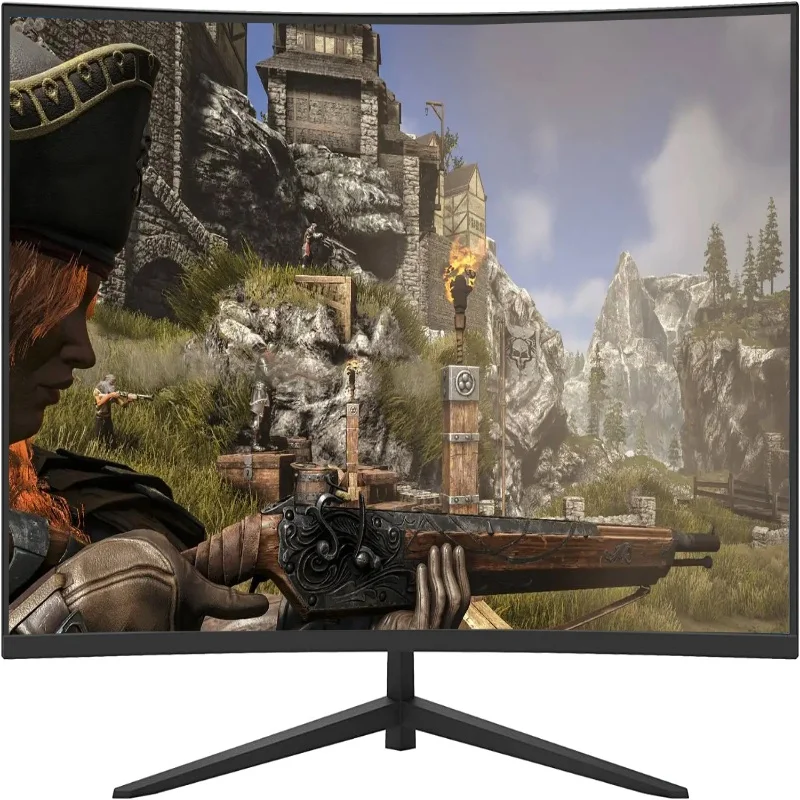 Изогнутый ежемесячный 20000 + 4k дисплей геймер СВЕТОДИОДНЫЙ монитор 27 дюймов экран ПК компьютер ЖК-монитор 24 дюйма