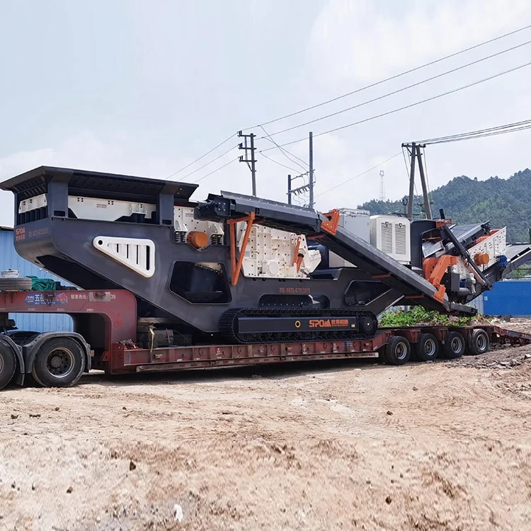 150tph Portable Crawler impact aggregate crusher track mobile stone crusher line plant for quarry