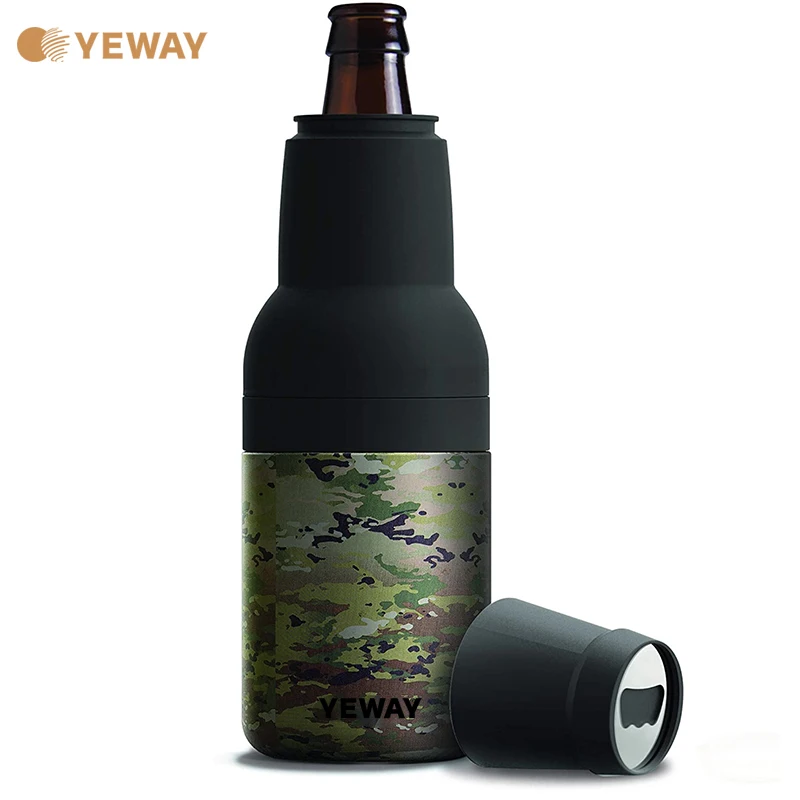 Yeway Custom Logo 3 in 1 Can Cooler Double Wall Vacuum Insulated Can Cooler Insulator Stainless Steel Beer Can  tumblers holdler