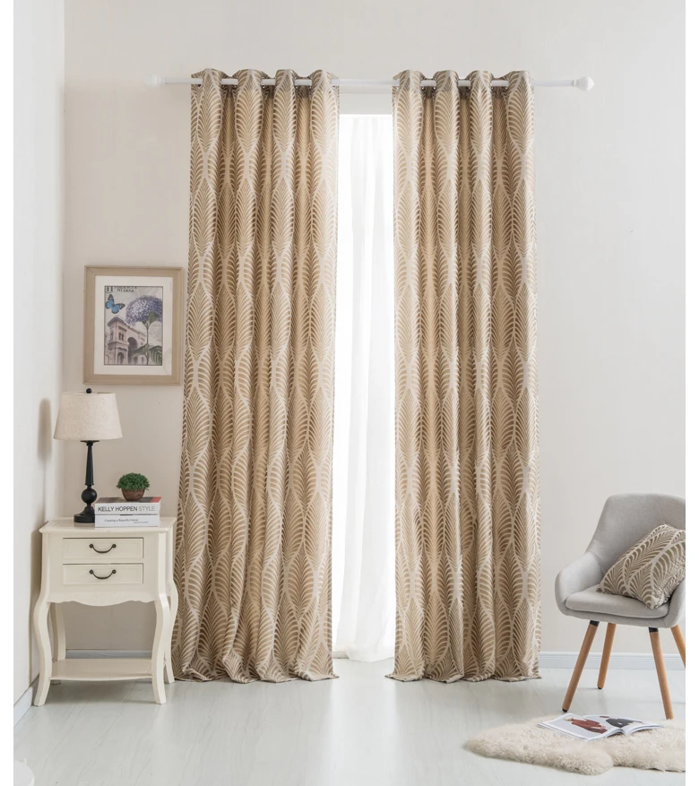 top class wholesale blackout quality upholstery  jacquard ready made curtains for the living room luxury (1600273078784)