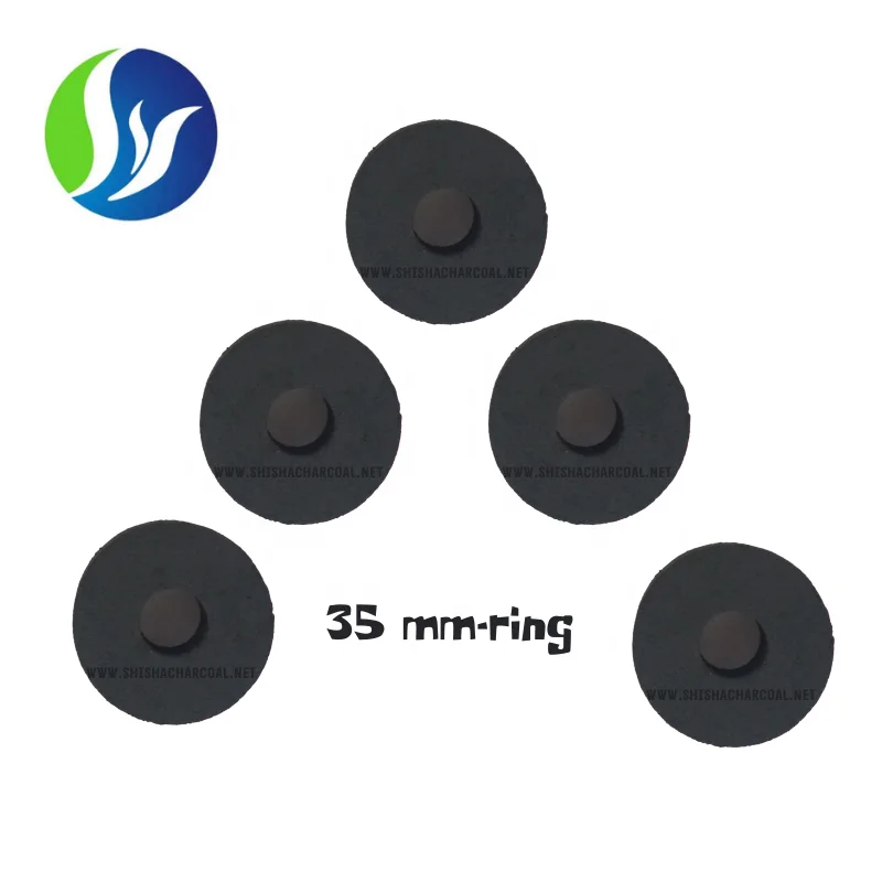 Magic coal quick light 35mm charcoal with hole for hookah application