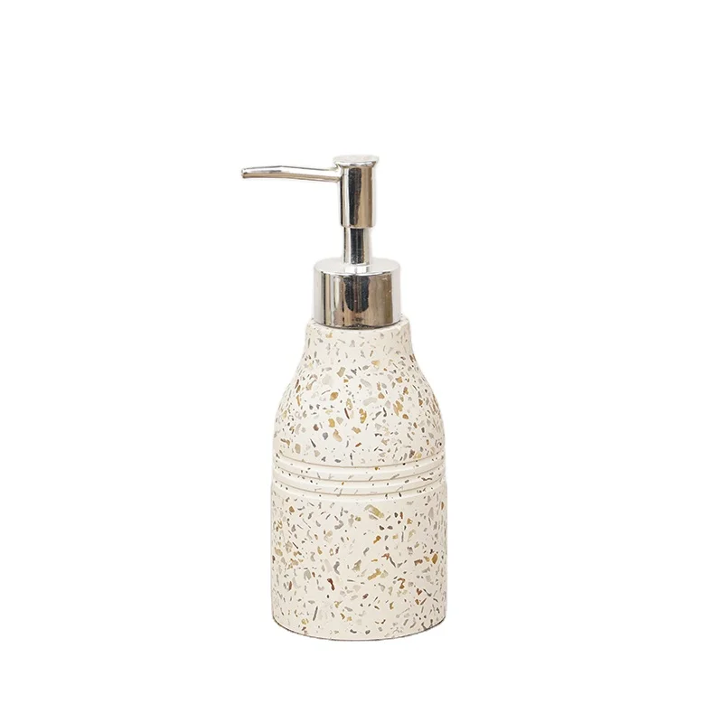 Bathroom gadgets Concrete Bathroom accessories set  modern cement  washroom accessories with terrazzo effect for hotel and ho
