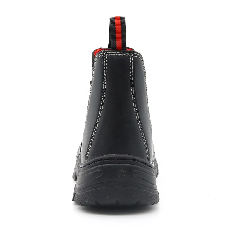 Heat resistance oil acid resistant rubber sole puncture proof composite toe safety shoes work boots without laces