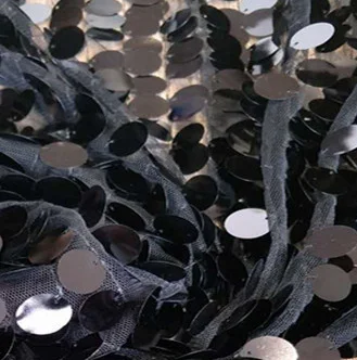 High quality sequined tablecloth polyester sequins round table cloth for wedding party
