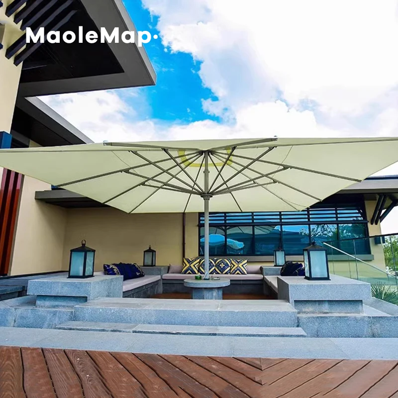 outdoor parasol garden salon de jardin patio umbrellas & bases beach  restaurant cafe bali double layer uv protection umbrella
