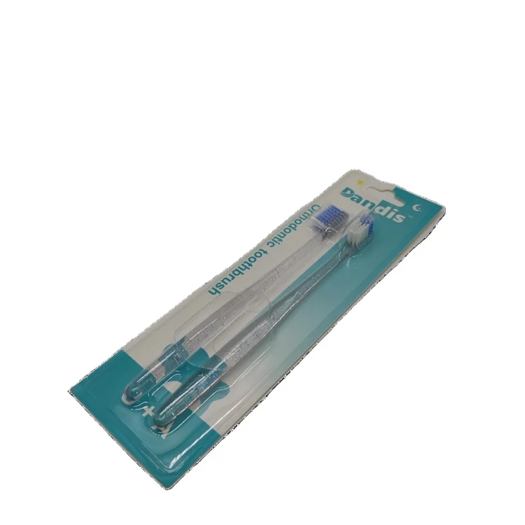 Soft U+A-shaped Bristles Set of 2 v shaped cutting ortho Orthodontics Bracket Toothbrush