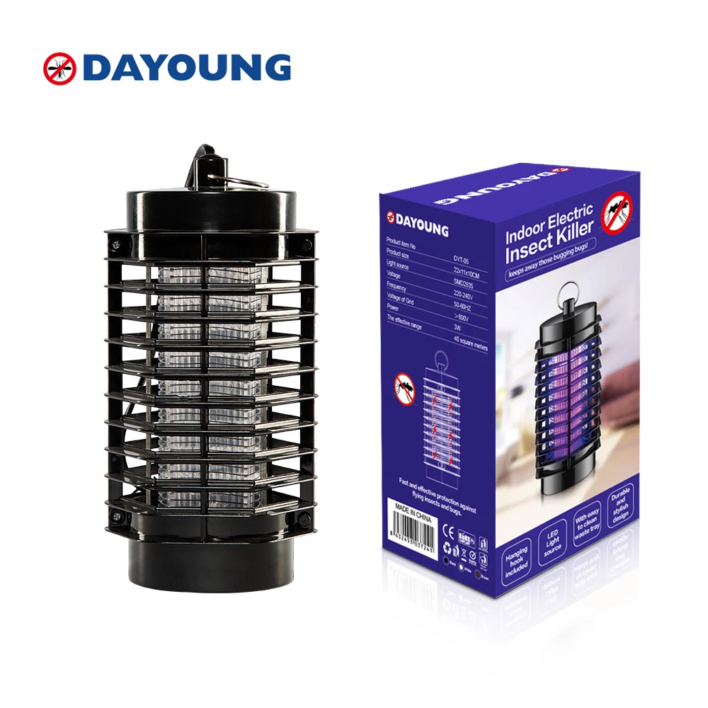 Black color EU market ABS 8pcs UV LED 120V/220V 1.5M VDE plug CE approved Dining Room use Mosquito Killer Lamp