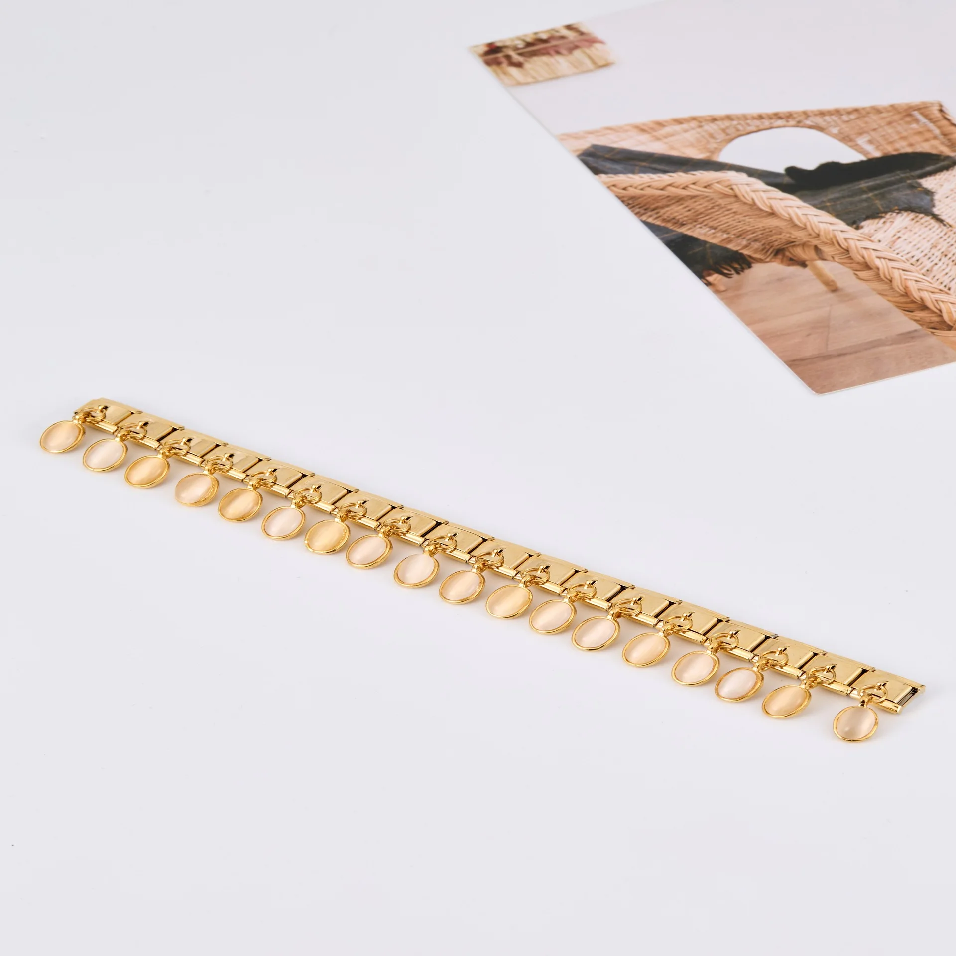 Wholesale 18pcs Module Italian Bracelet Stainless Steel Gold Italian Charm Bracelet Links With Hook