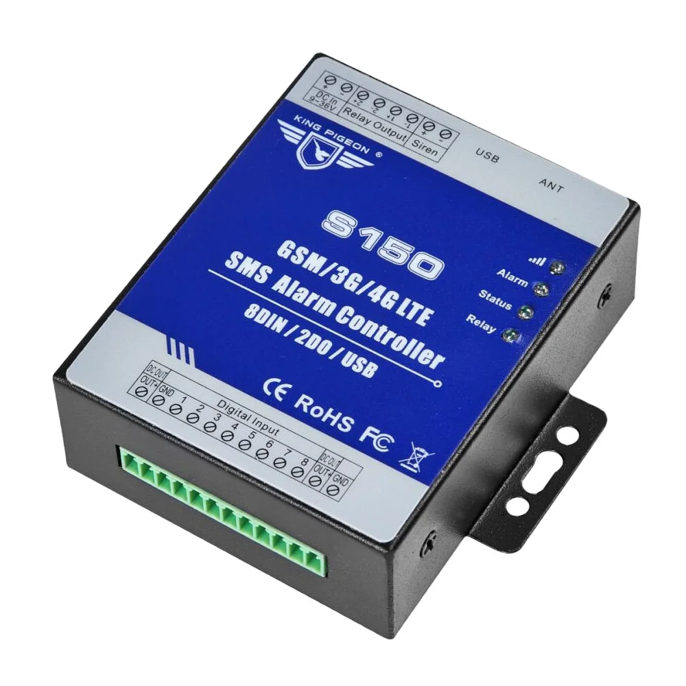  Контроллер сигнализации 4G SMS IOT RTU промышленная автоматизация система 8DI/2O/USB порты