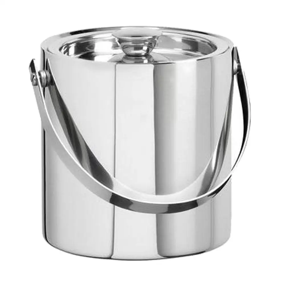 Mini Ice Bucket Portable Double Wall metal stainless steel Ice Bucket with Handles