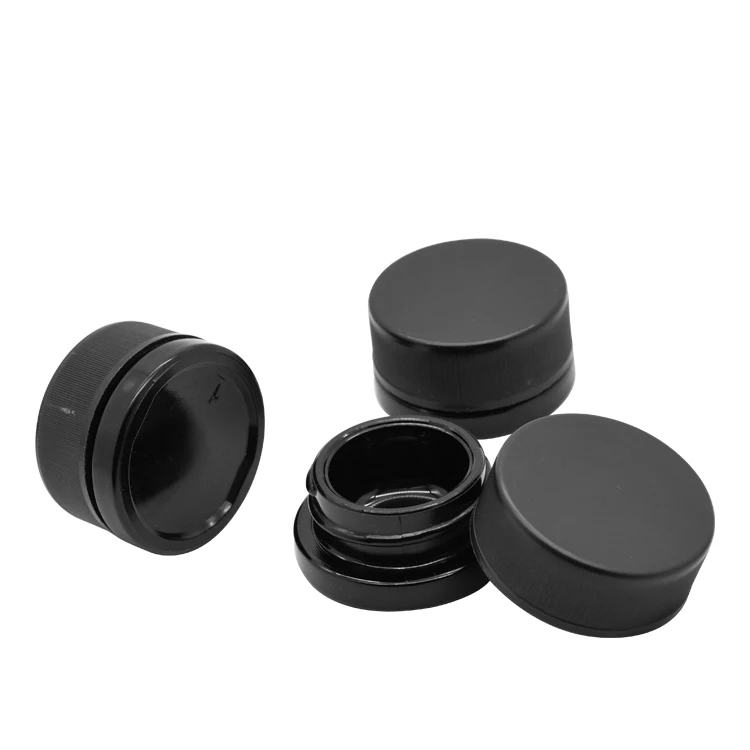 5ml 9ml glass jar childproof lid black eye cream container uv concentrate custom glass wax container for CBD oil