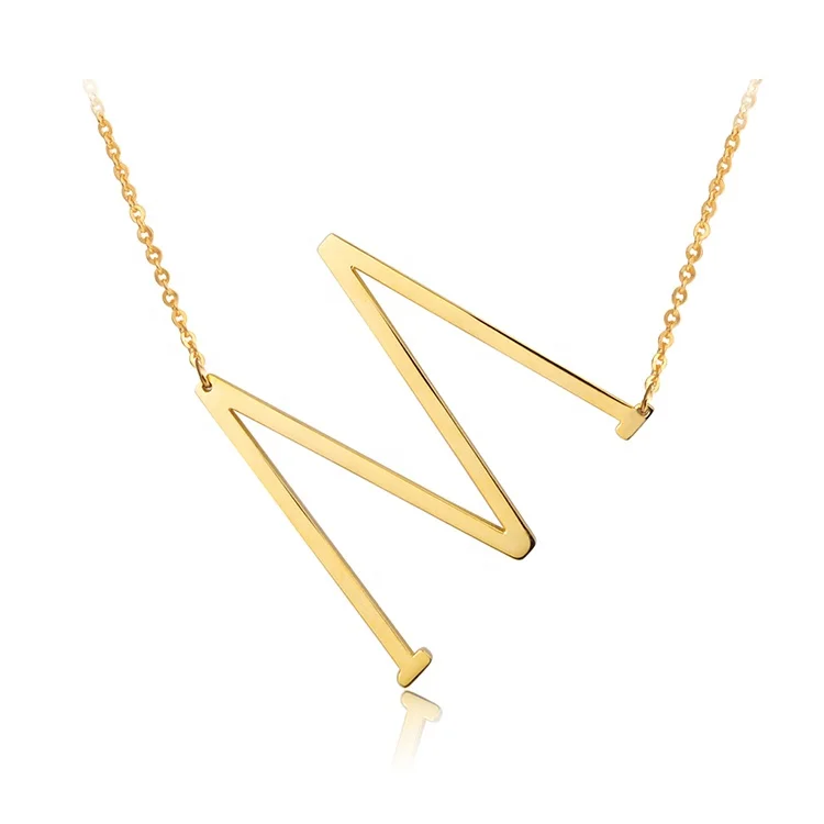 Liliflor Письмо ожерелья Алфавит Первоначальный Подвески золотое украшение на шею из нержавеющей стали колье для женщин, ювелирные изделия, P9027-G