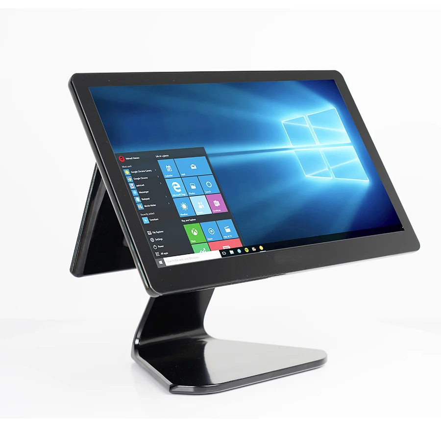 Двойной экран 15 6 дюймов сенсорный Pos Android и Windows распродажа pos для системы все в одном POS машина 4 ГБ 64 кассовый аппарат черный
