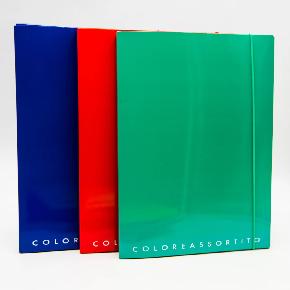 Cardboard Trifold File Folder with Elastic Cord Closure
