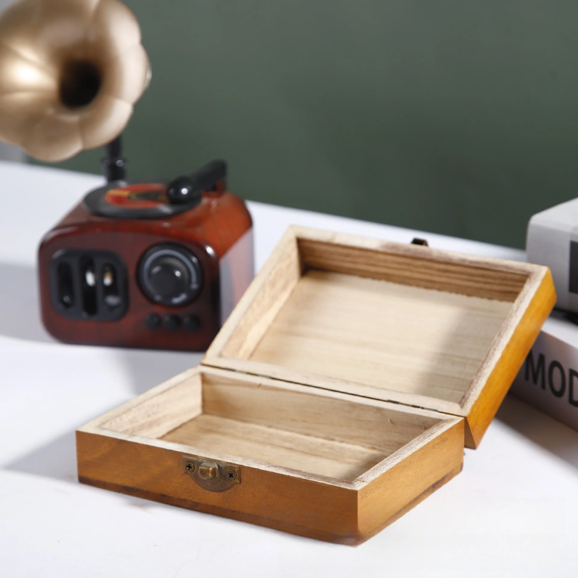 Handmade Simple Wooden Pull-Out Cover Pine Box for Tea Essential Oils or Gift Storage-Wood Crafts Wooden Boxes Wall Signs