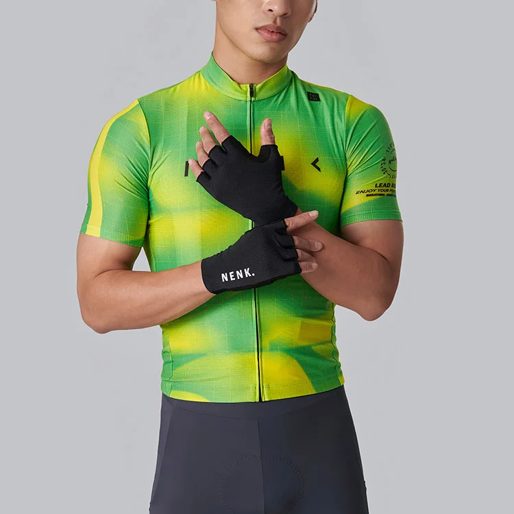 OEM custom cycling gloves anti-slip bike hand gloves reflective half finger cycling gloves for men