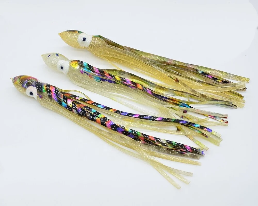 10 Inch Octopus Squid Seawater Fishing Bait Trolling Bait Bionics Squid Lure Bionics Octopus Bait Multiple colors