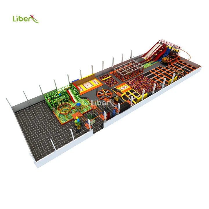 Liben Professional Commercial Indoor Trampoline Area Indoor Playground Equipment trampolines with Foam Pit for Sale
