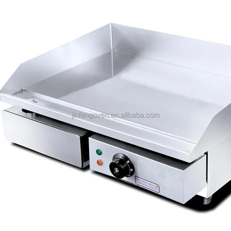 Полуплоская рифленая электрическая машина для бургеров Grace Kitchen из нержавеющей стали