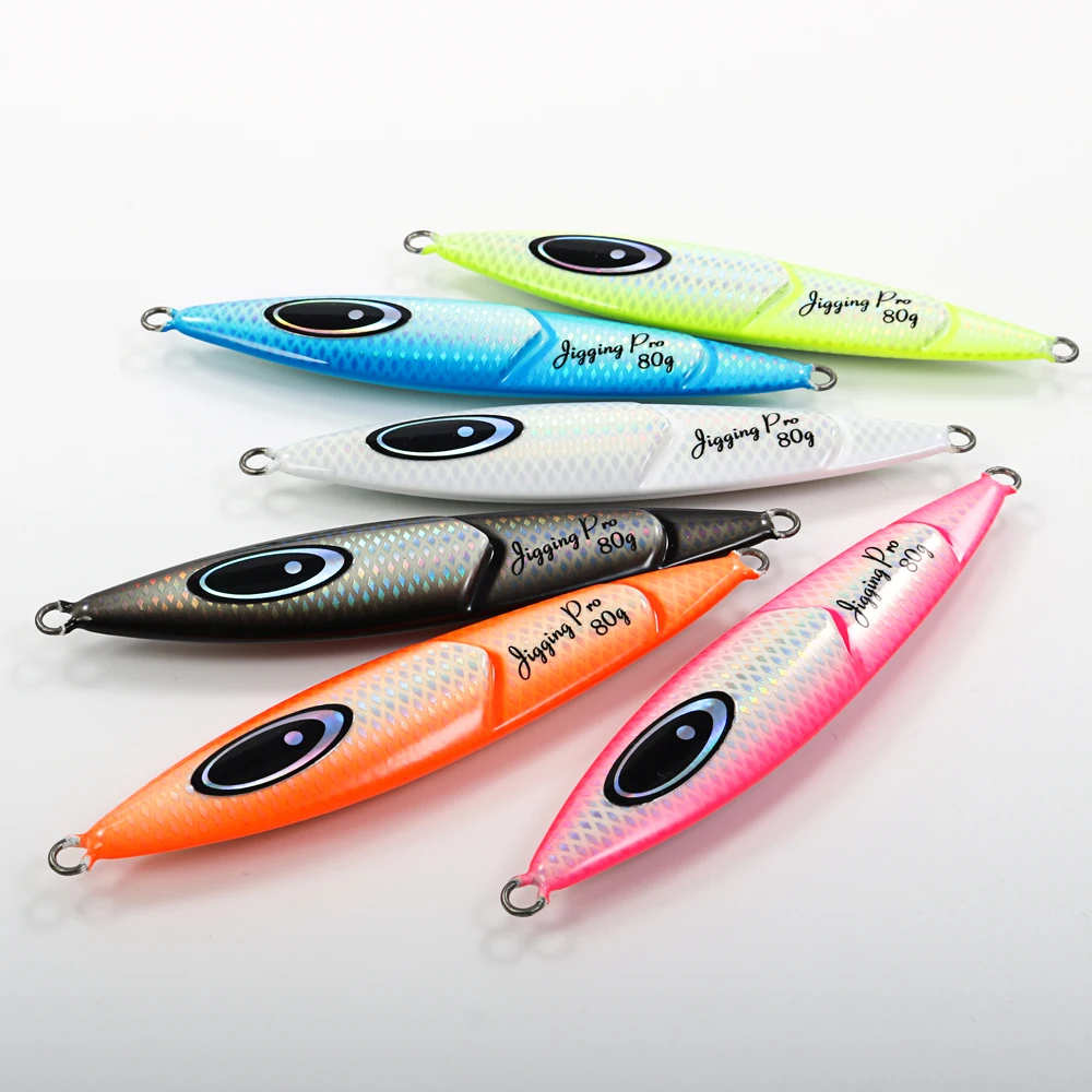 Jigging pro UV And Glow Coated Cranky Lead Jig Lure For Kingfish 80g 100g 120g 150g Sea Fishing Metal Jigging Lure Hard Bait