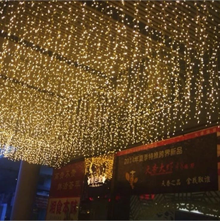 Outdoor Christmas Decorate LED Icicle Light Warm White Waterproof With IP44 Rating