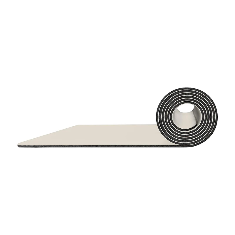 Beige Milk Tea Navy Blue Customized Yoga Mat 3mm 4mm 5mm Oval Shape Matt Pu Rubber Yoga Mat