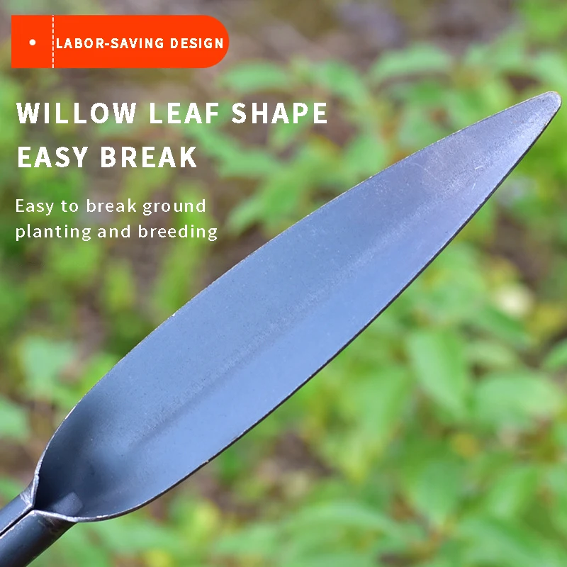 Original garden leaf flower shovel High quality steel thickened steel pipe handle shovel tip easy garden tool