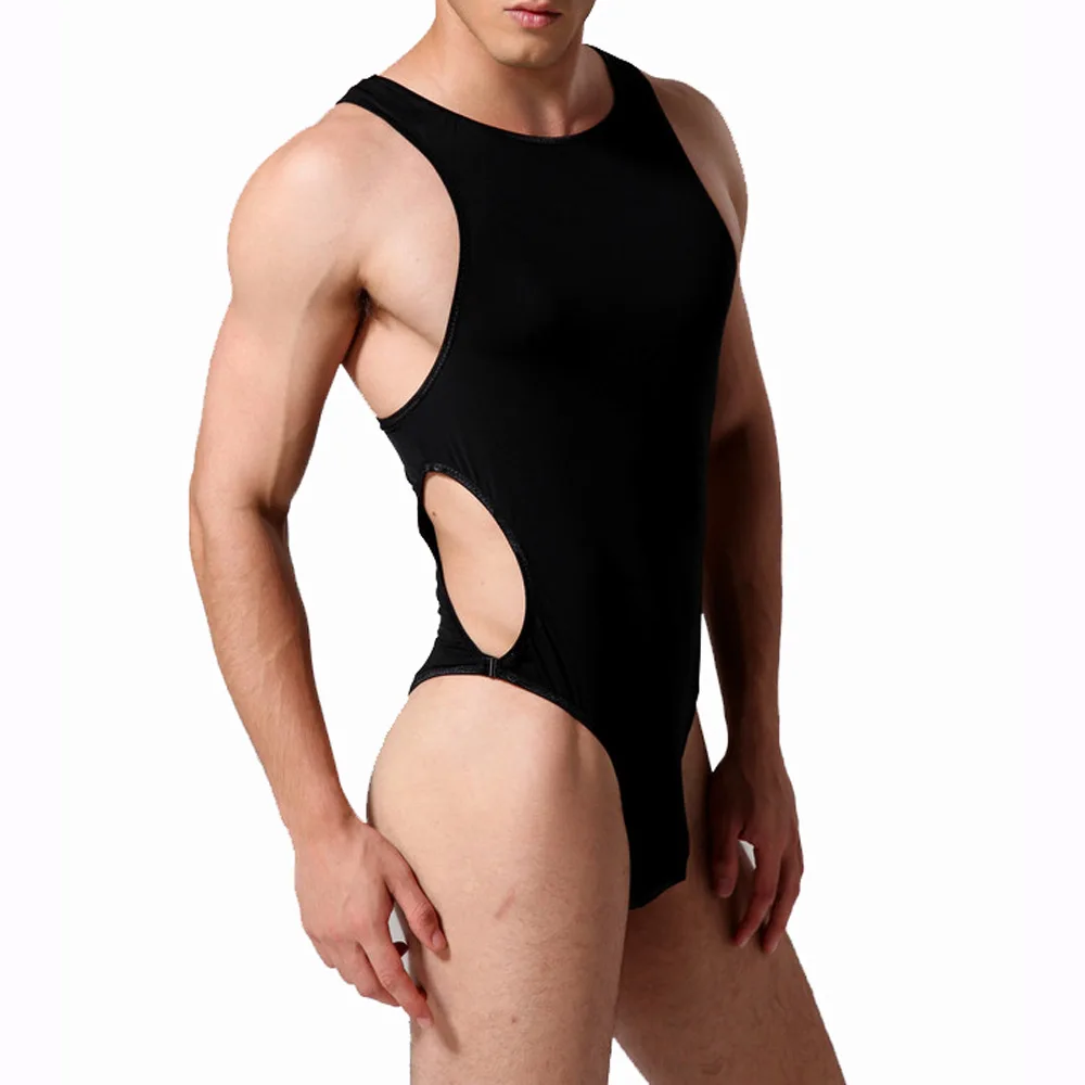 New Sexy Mens Jocky Underwear Jumpsuit Mens Bodysuit Men Thong Solid Color Underwear