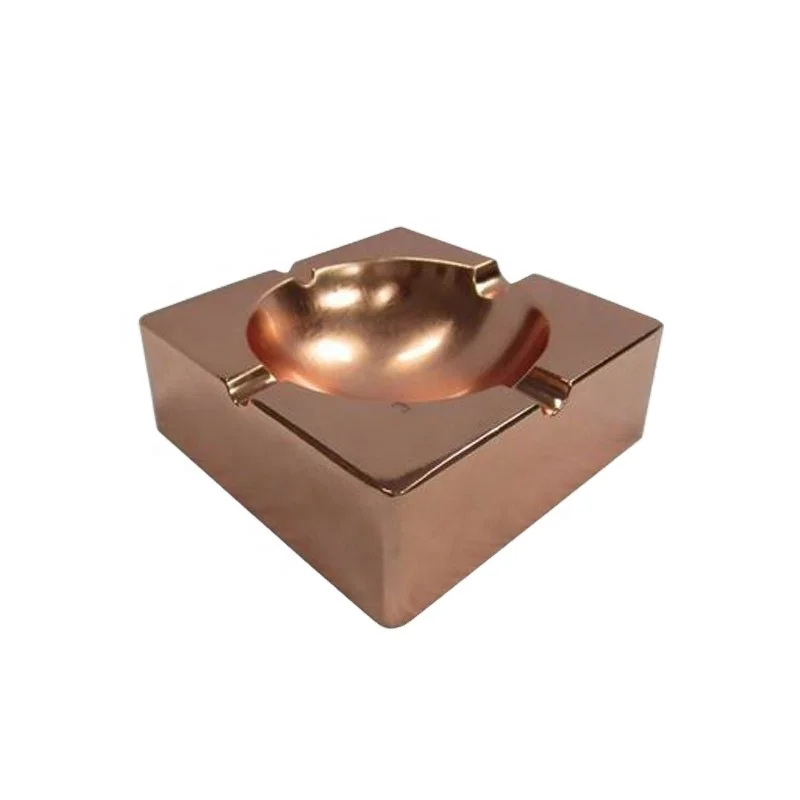 
Wholesale metal standing antique brass copper ashtray 