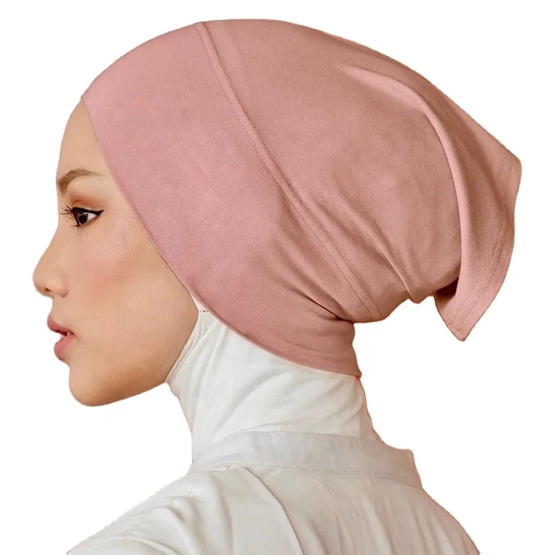 High quality classic style  mercerized cotton muslim women underscarf cotton jersey inner hijab  tube cap