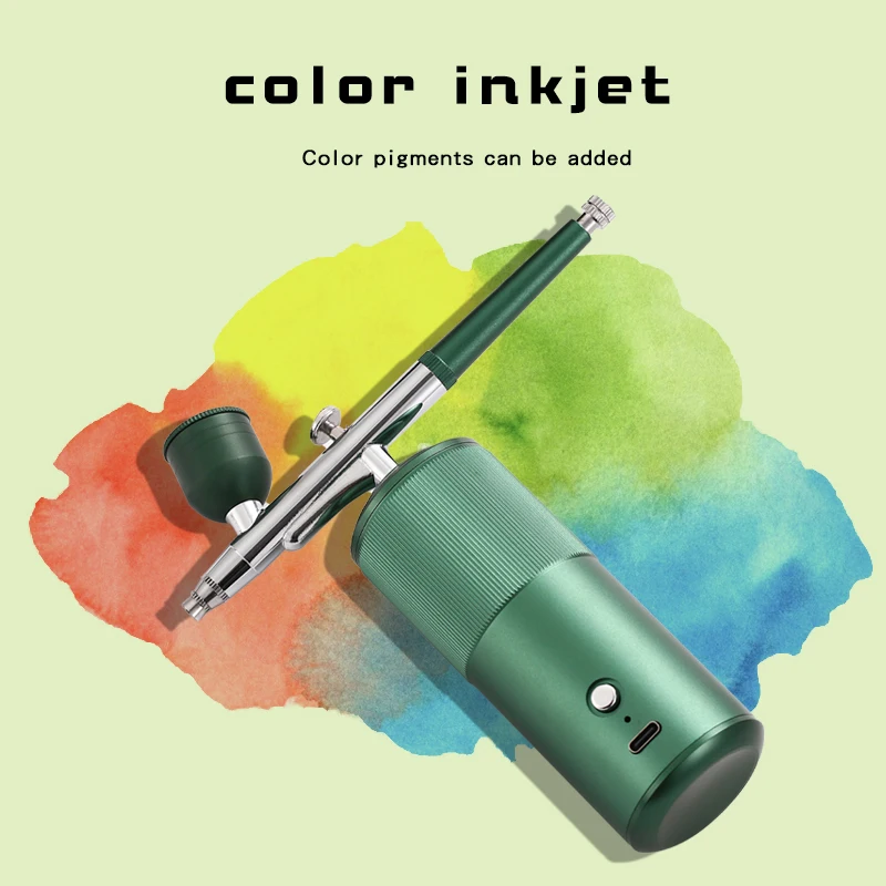 Portable Rechargeable Cake Facial Barber Skin Care Airbrush Professional Mini Airbrush Kit With Compressor