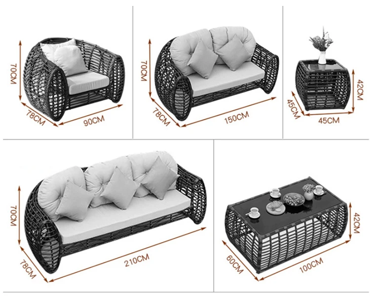 Wholesale Cheapest Ball Egg Shaped Chair Indoor Outdoor Hotel Leisure Furniture Rattan Wicker Garden Sofa