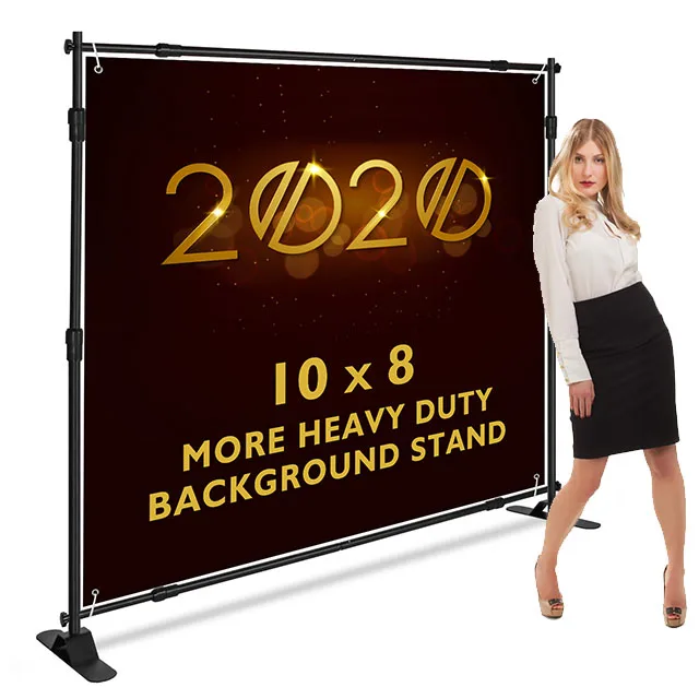 Custom large format banner stand heavy duty backdrop banner stand 8x8 ft backdrop banner stand photo booth for Trade Show
