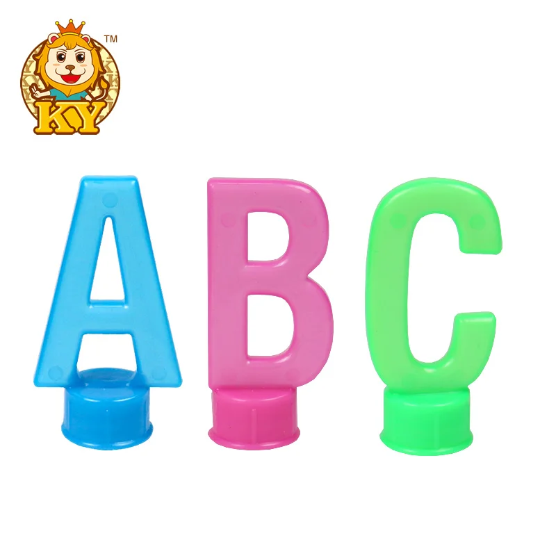 Wholesale custom candy number and alphabet shaped toy with multi-color chocolate beans sweets